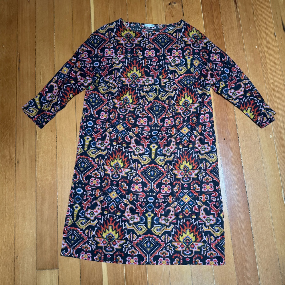 Dries Van Noten Multicolor Long Sleeve Dress